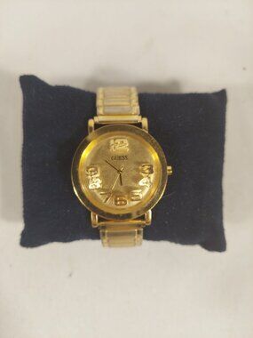 Vintage 1995 Guess 3D Gold Link Watch Y2K